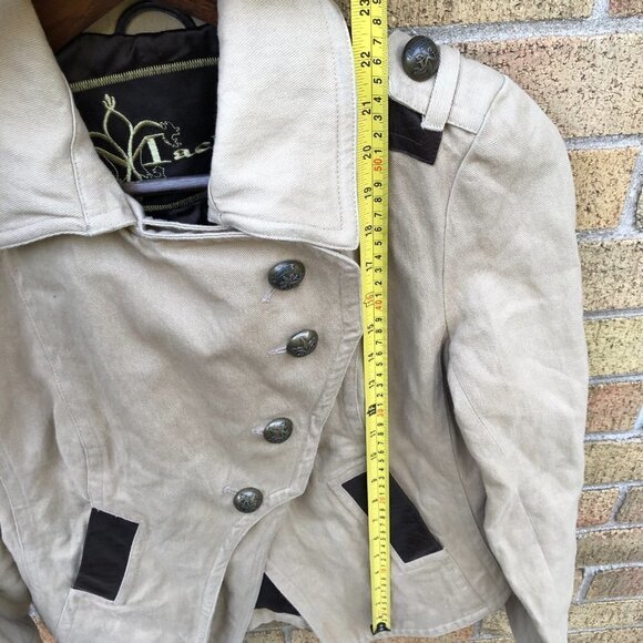 Vintage Mackage Double Closure Leather Trim Jacket - Picture 9 of 13